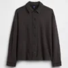 Camicie oversize in felpa francese pesante con chiusura a bottoni