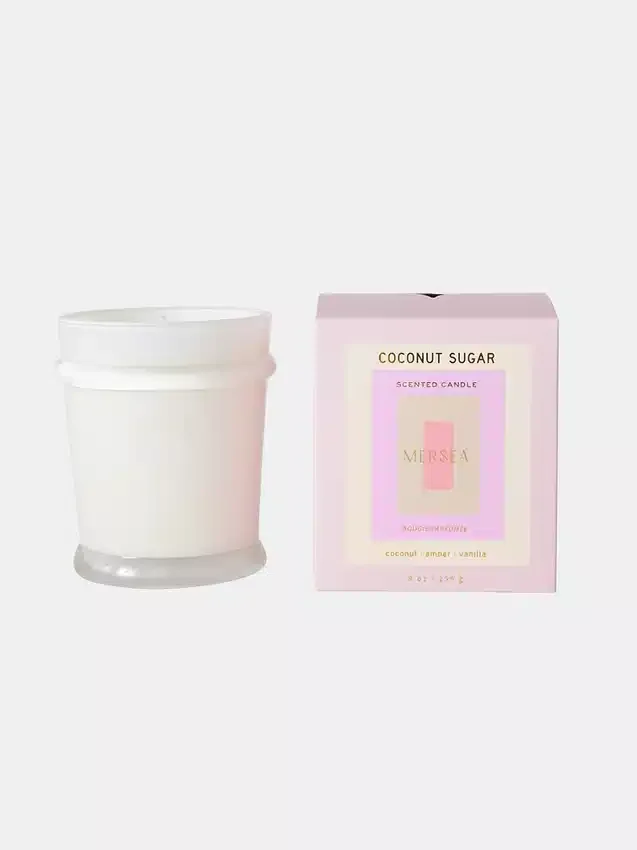 Candela in confezione Mersea Coconut Sugar