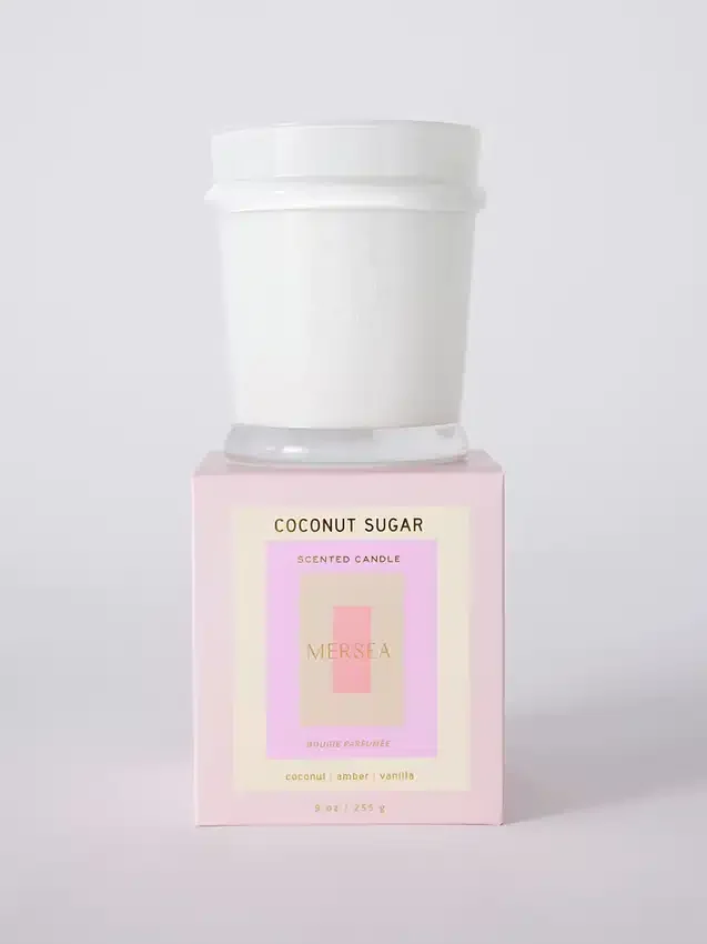 Candela in confezione Mersea Coconut Sugar