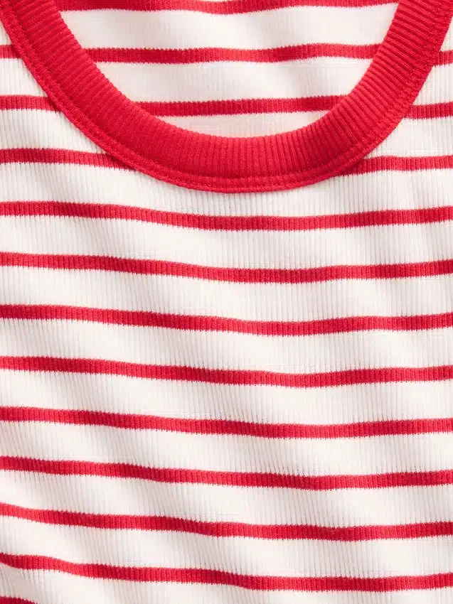 Canotta a scollo rotondo a costine per bambini