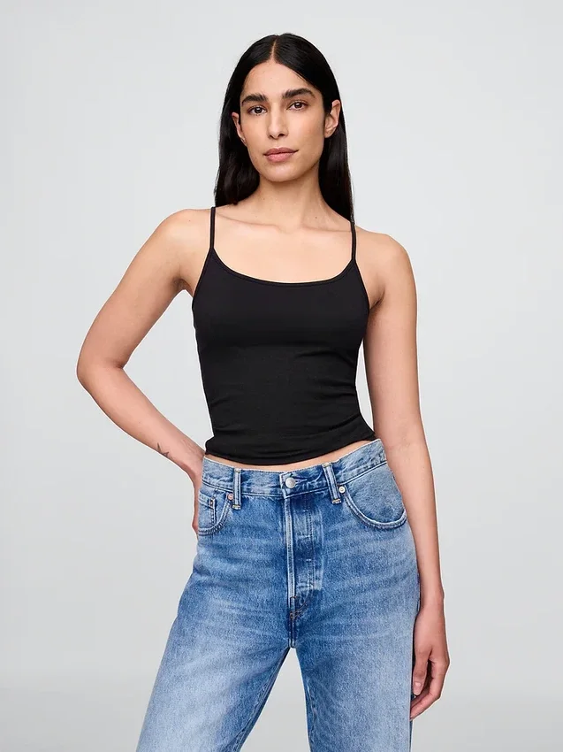 Canotta basic a maglia fitta