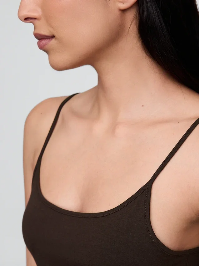 Canotta basic a maglia fitta