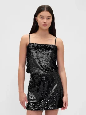 Canotta con paillettes