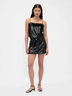 Canotta con paillettes