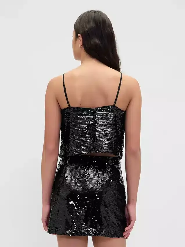 Canotta con paillettes