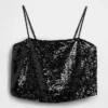 Canotta con paillettes