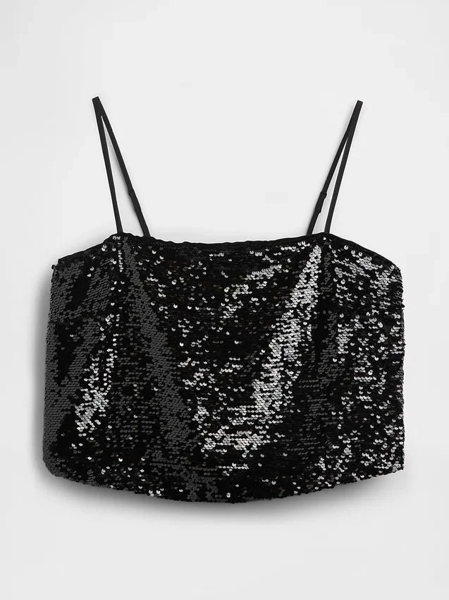 Canotta con paillettes