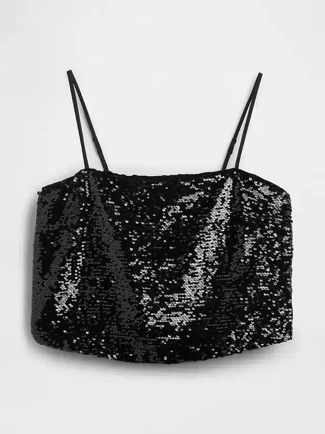 Canotta con paillettes
