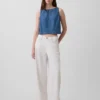 Canotta corta in denim