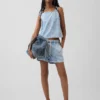Canotta corta in denim