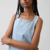 Canotta corta in denim