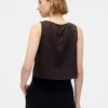 Canotta corta in tessuto jacquard