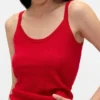 Canotta da pigiama leggera in maglia CashSoft a cuori in punto pointelle