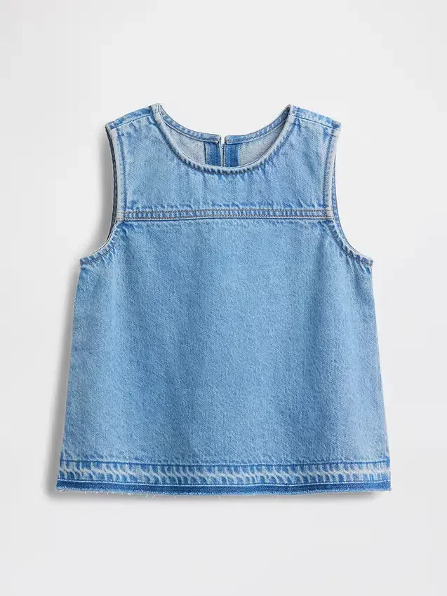Canotta in denim per bambini