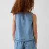 Canotta in denim per bambini