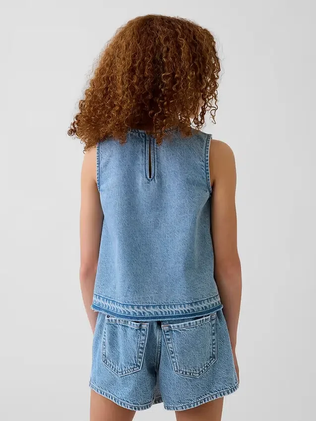Canotta in denim per bambini
