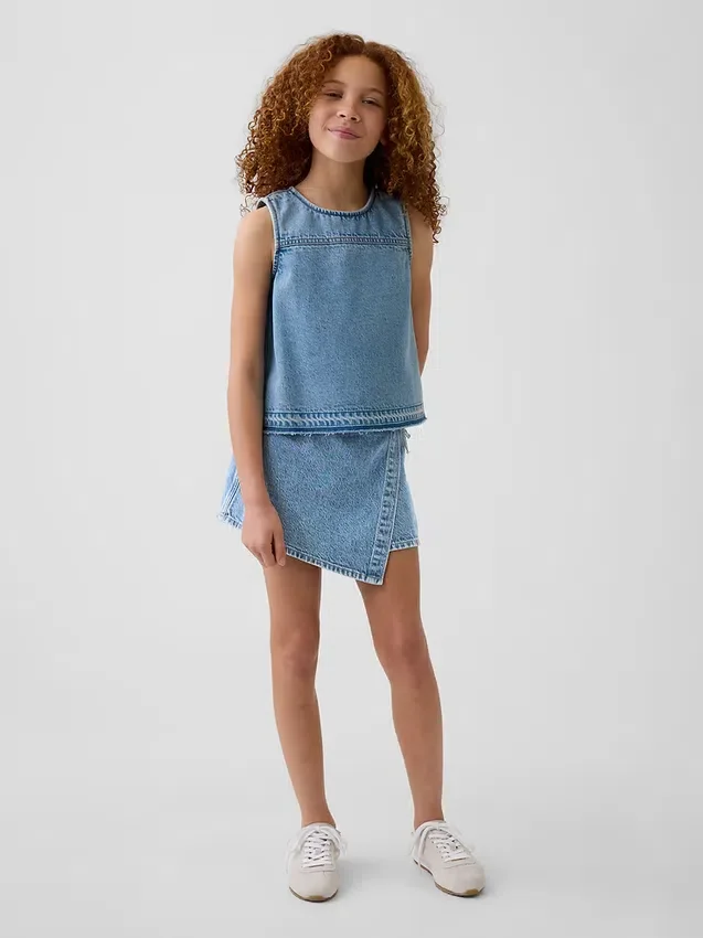 Canotta in denim per bambini