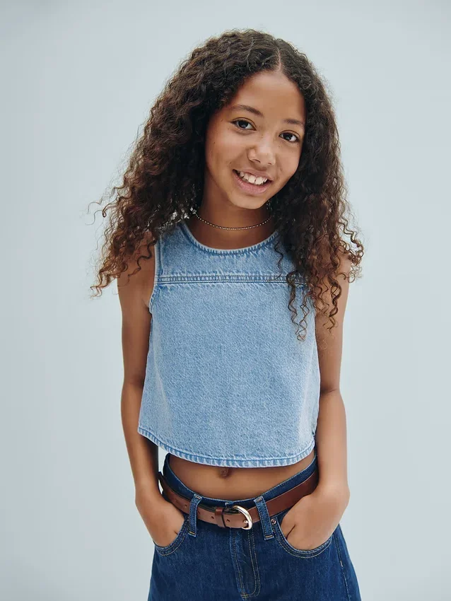 Canotta in denim per bambini