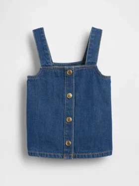 Canotta in denim per neonato & bebè