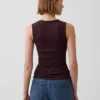 Canotta in maglia pointelle