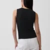 Canotta in maglia pointelle