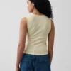 Canotta in maglia pointelle