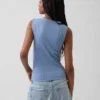 Canotta in maglia pointelle