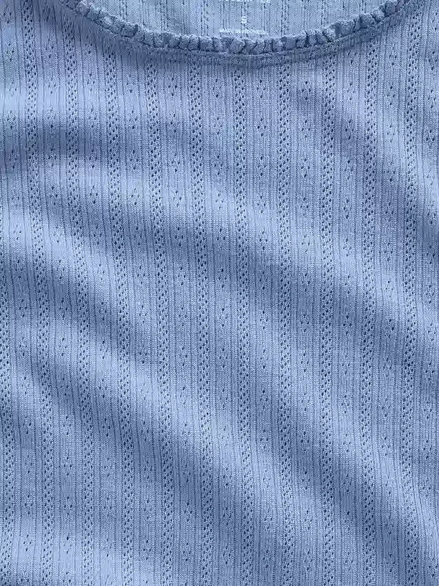 Canotta in maglia pointelle