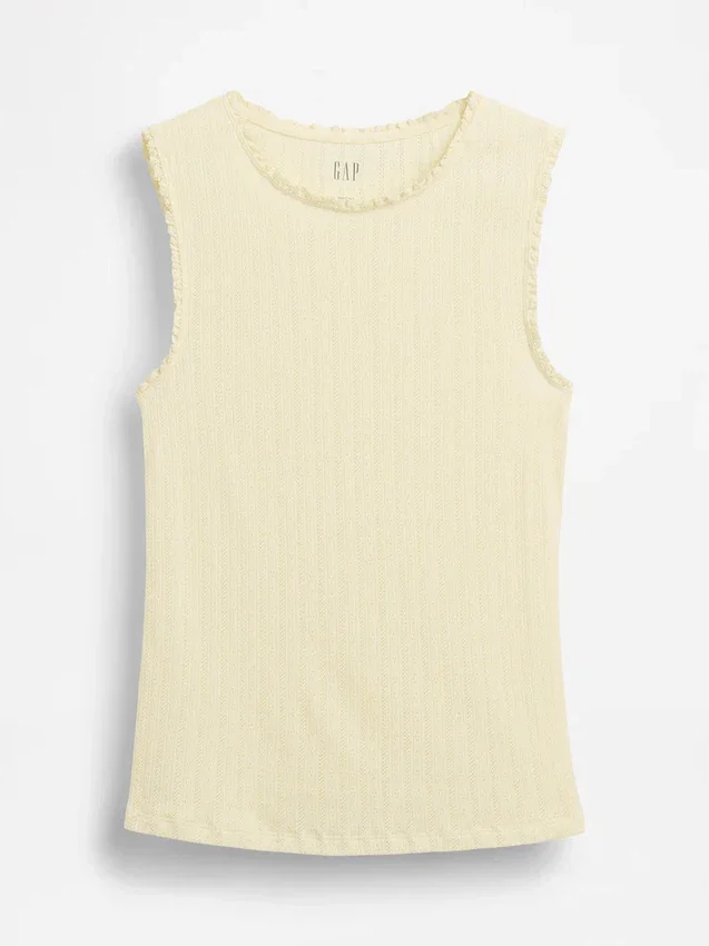 Canotta in maglia pointelle
