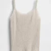 Canotta per bambini in maglia waffle con bordi in pizzo
