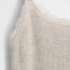 Canotta per bambini in maglia waffle con bordi in pizzo