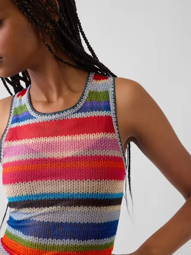 Canotta trasparente Gapstudio Happy Stripe
