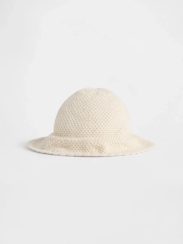 Cappellino a secchiello all'uncinetto per neonato & bebè