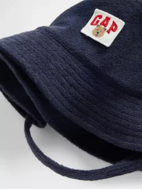 Cappellino a secchiello in spugna per neonato & bebè con logo Brannan Bear
