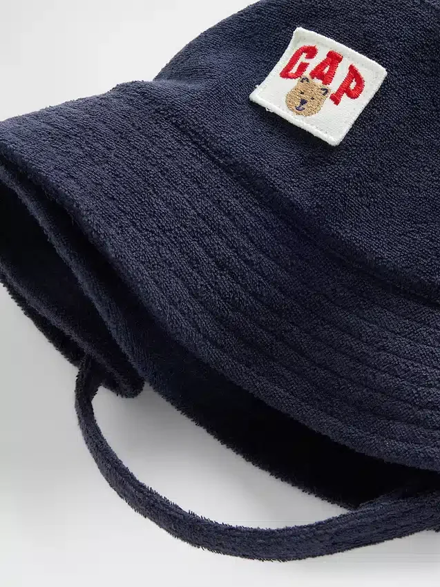Cappellino a secchiello in spugna per neonato & bebè con logo Brannan Bear