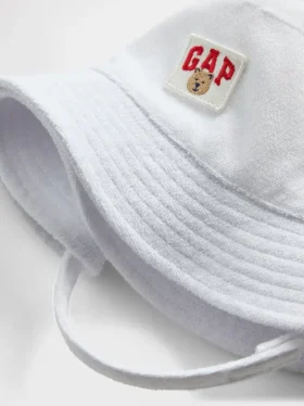 Cappellino a secchiello in spugna per neonato & bebè con logo Brannan Bear