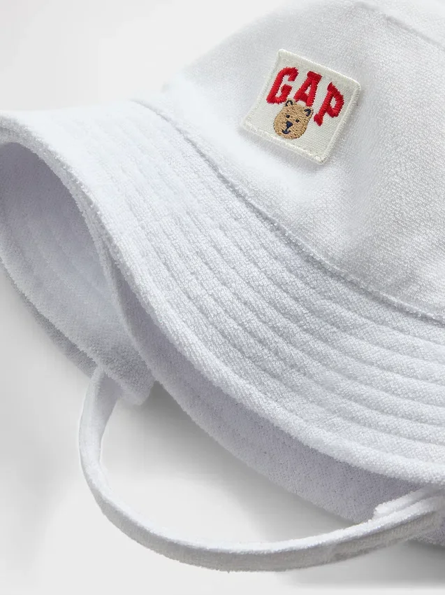 Cappellino a secchiello in spugna per neonato & bebè con logo Brannan Bear