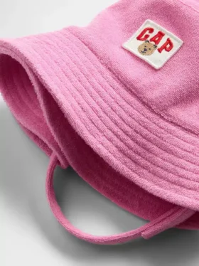 Cappellino a secchiello in spugna per neonato & bebè con logo Brannan Bear