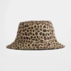Cappellino a secchiello reversibile leopardato per Neonato & Bebè