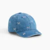 Cappellino da baseball in denim con fiocco per neonato & bebè