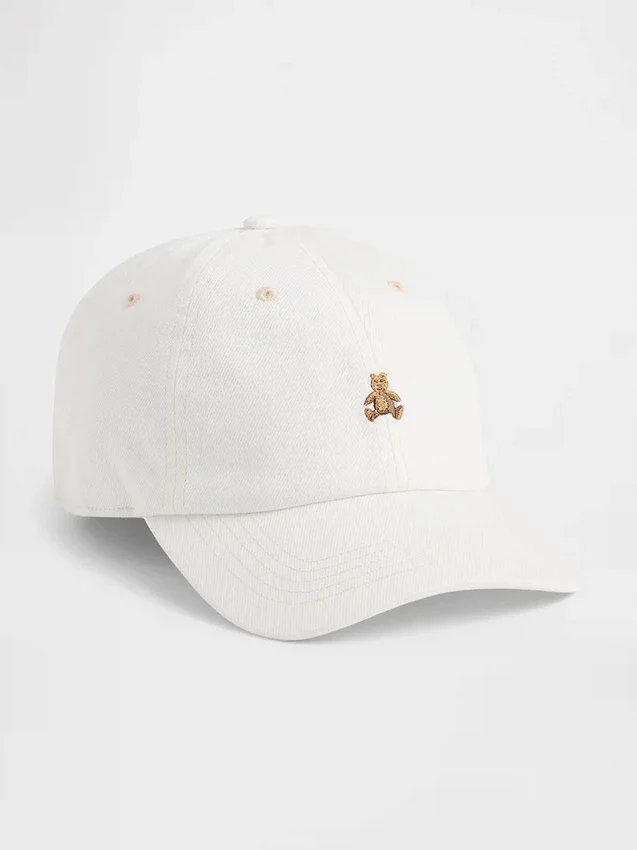 Cappellino da baseball in denim con orsetto Brannan