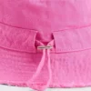 Cappello a secchiello con bordi sfrangiati