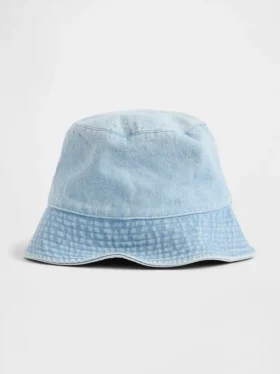 Cappello a secchiello in denim