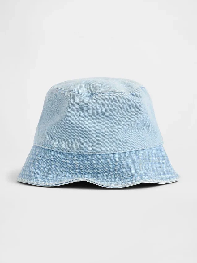 Cappello a secchiello in denim