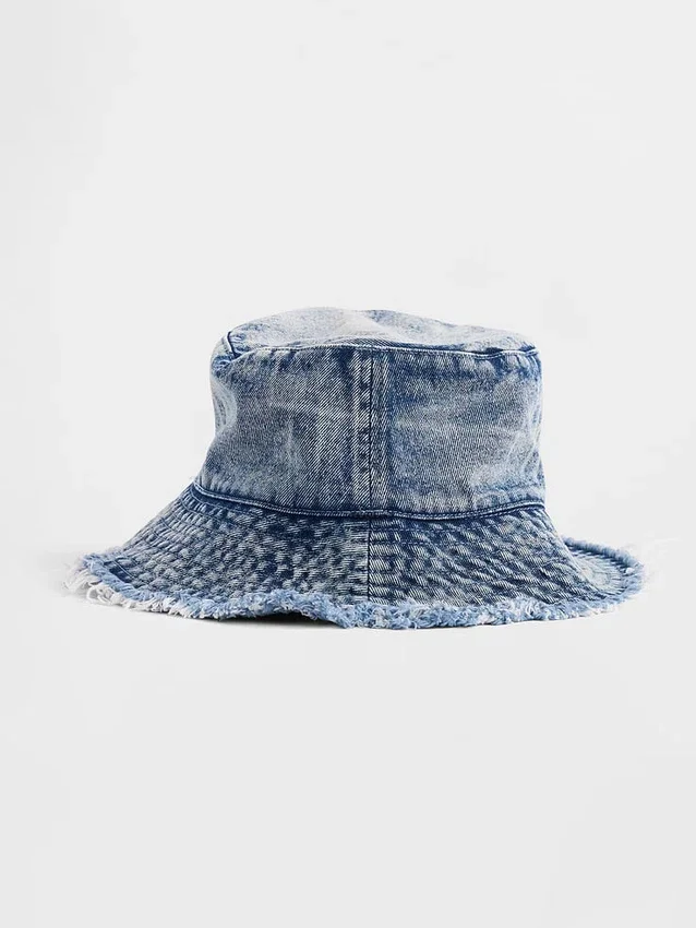Cappello a secchiello in denim per bambini