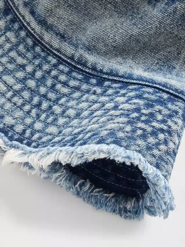 Cappello a secchiello in denim per bambini
