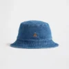 Cappello a secchiello in denim per bambini con orsetto Brannan