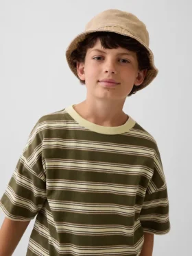 Cappello a secchiello in denim sovratinto per bambini