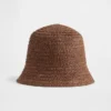 Cappello a secchiello in paglia