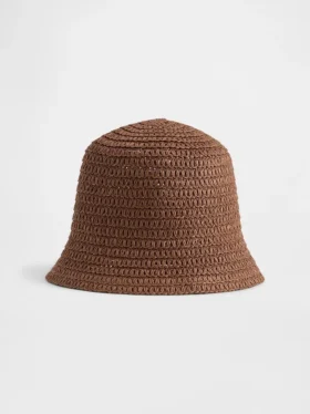 Cappello a secchiello in paglia